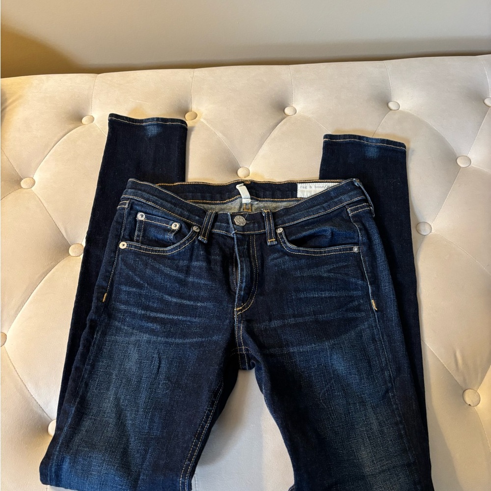 Rag & Bone Dark Wash Indigo Skinny Jeans - Size 27 - Picture 4 of 4